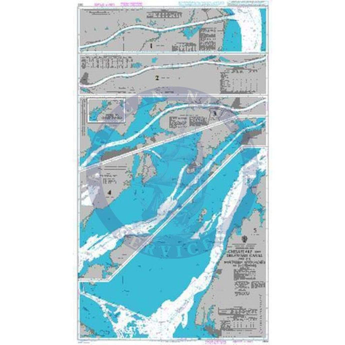 British Admiralty Nautical Chart 2922: Chesapeake and Delaware Canal and the Northern Approaches to Baltimore