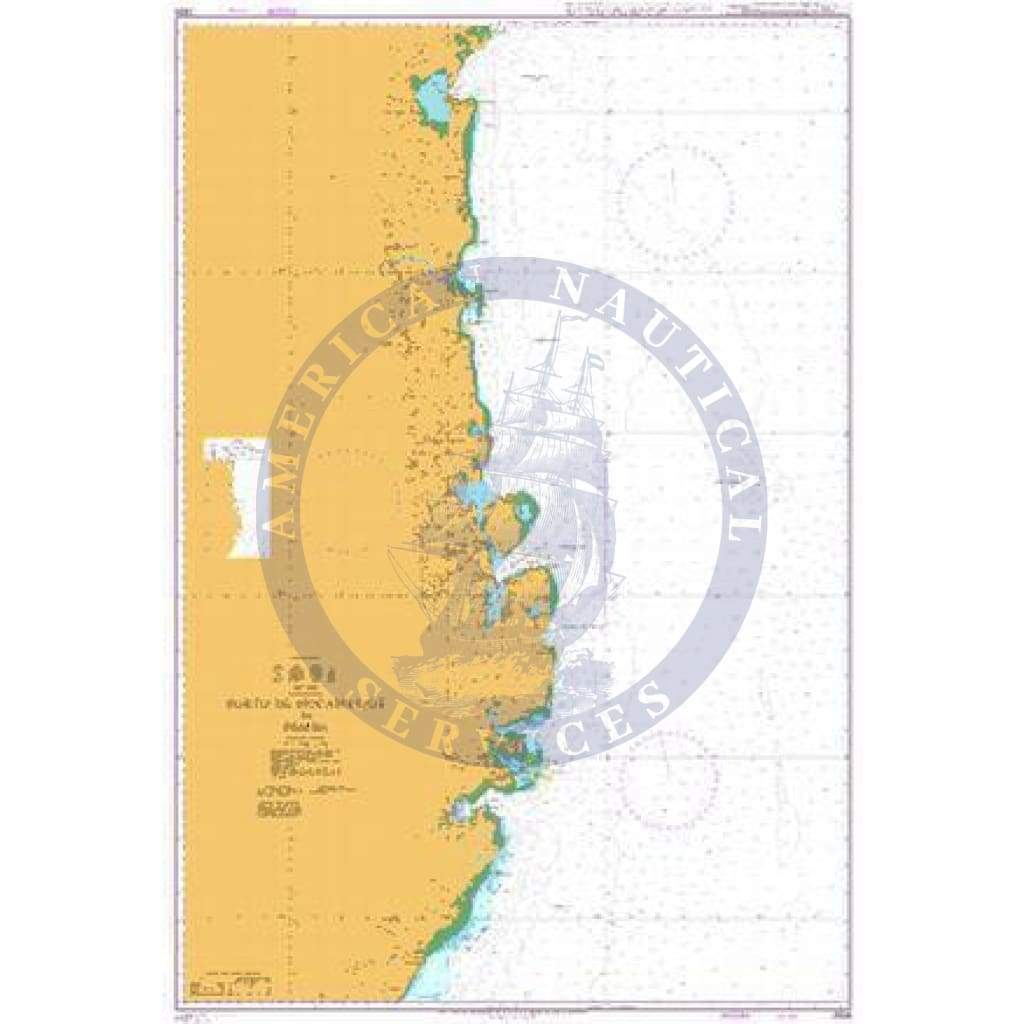 British Admiralty Nautical Chart 2926: Porto de Mocambique to Pemba