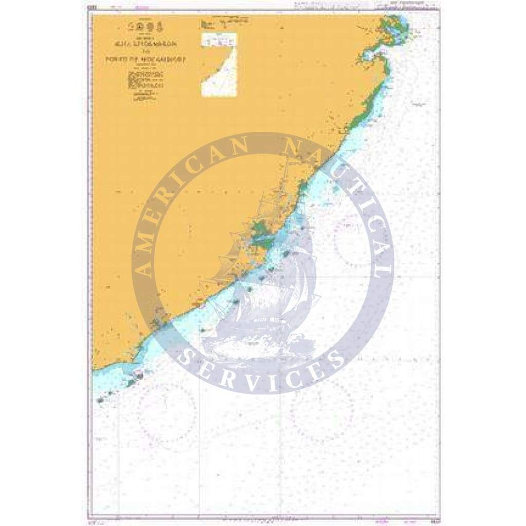 British Admiralty Nautical Chart 2933: Ilha Epidendron to Porto de Mocambique