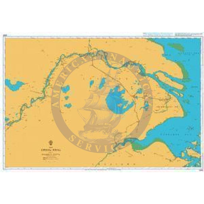 British Admiralty Nautical Chart  2946: Chang Jiang Sheet 1 Shanghai to Datong