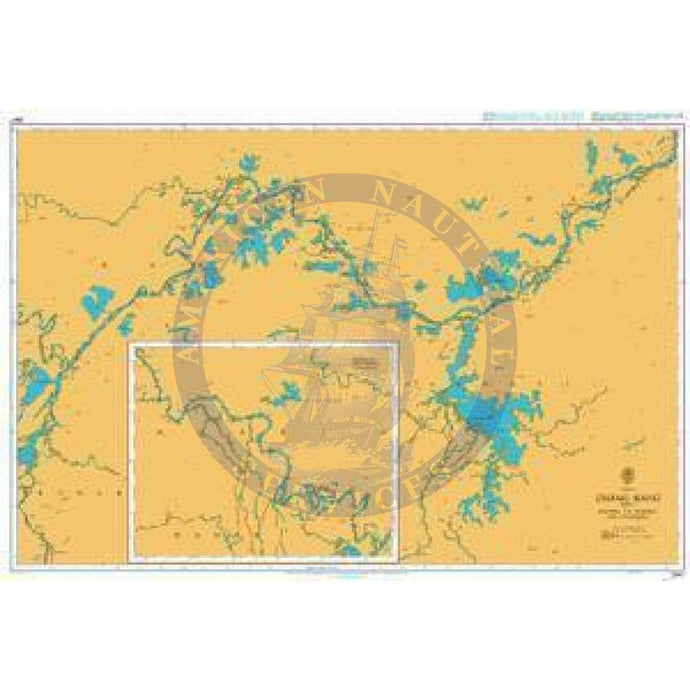 British Admiralty Nautical Chart  2947: Chang Jiang Sheet 2 Datong to Yichang and Changsha