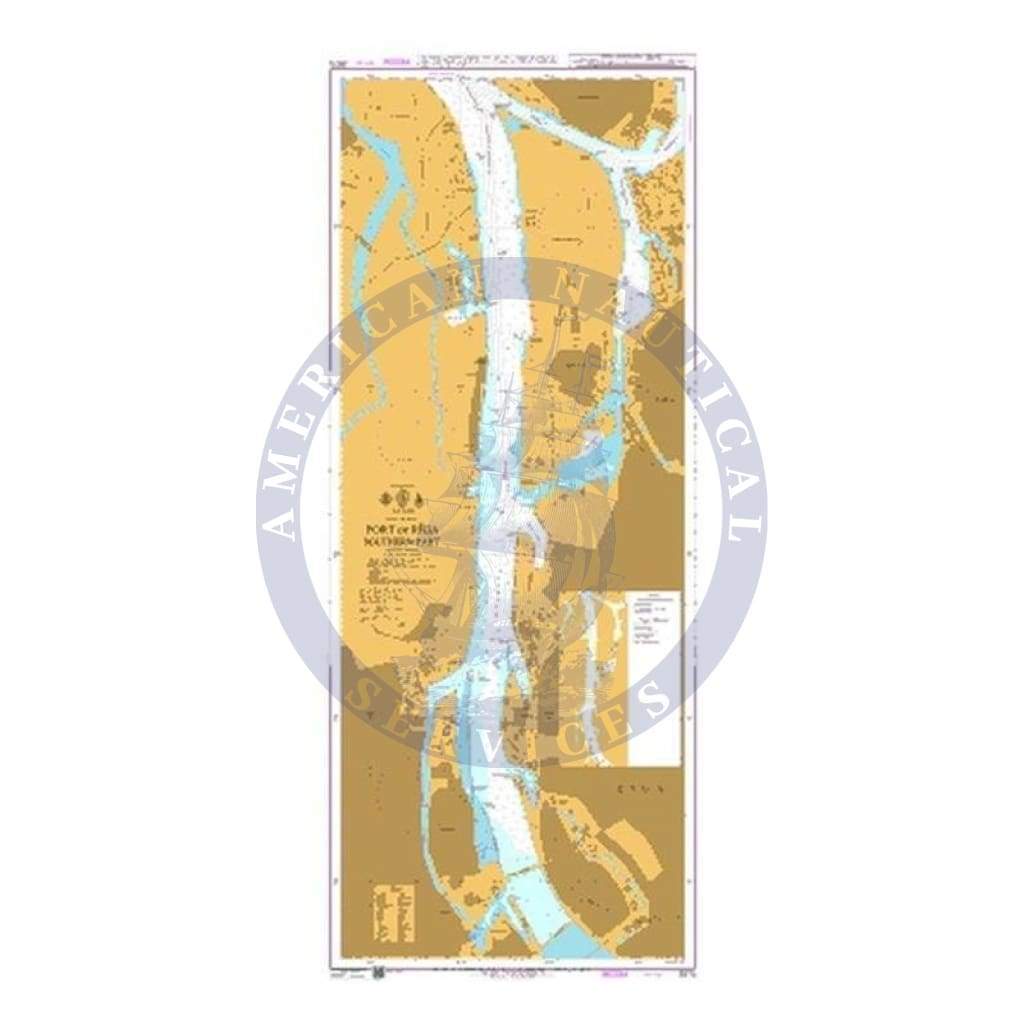 British Admiralty Nautical Chart  2973: Gulf of Riga, Port of Riga - Southern Part