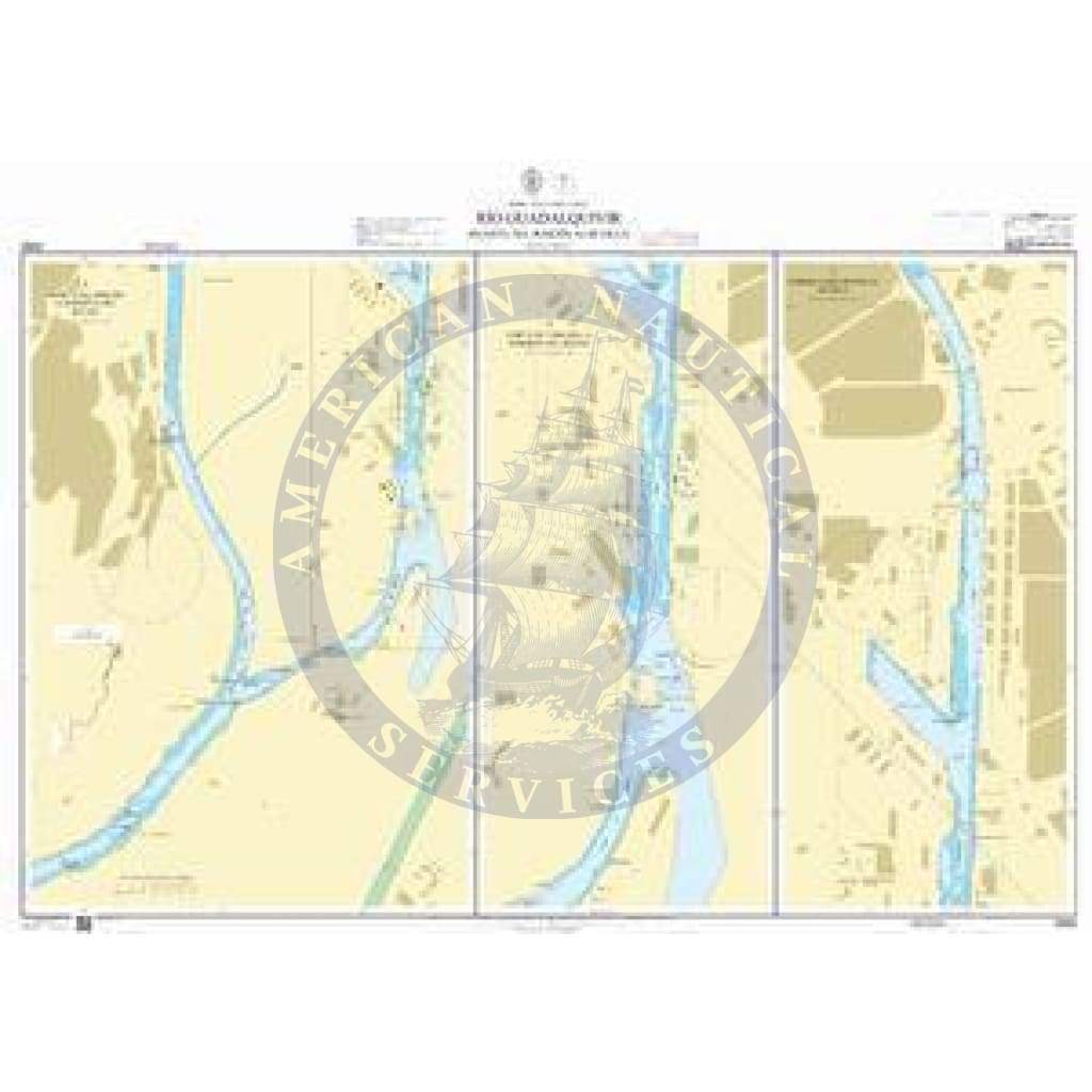 British Admiralty Nautical Chart 2980: Spain - South West Coast, Río Guadalquivir - Huerta del Rincón to Sevilla