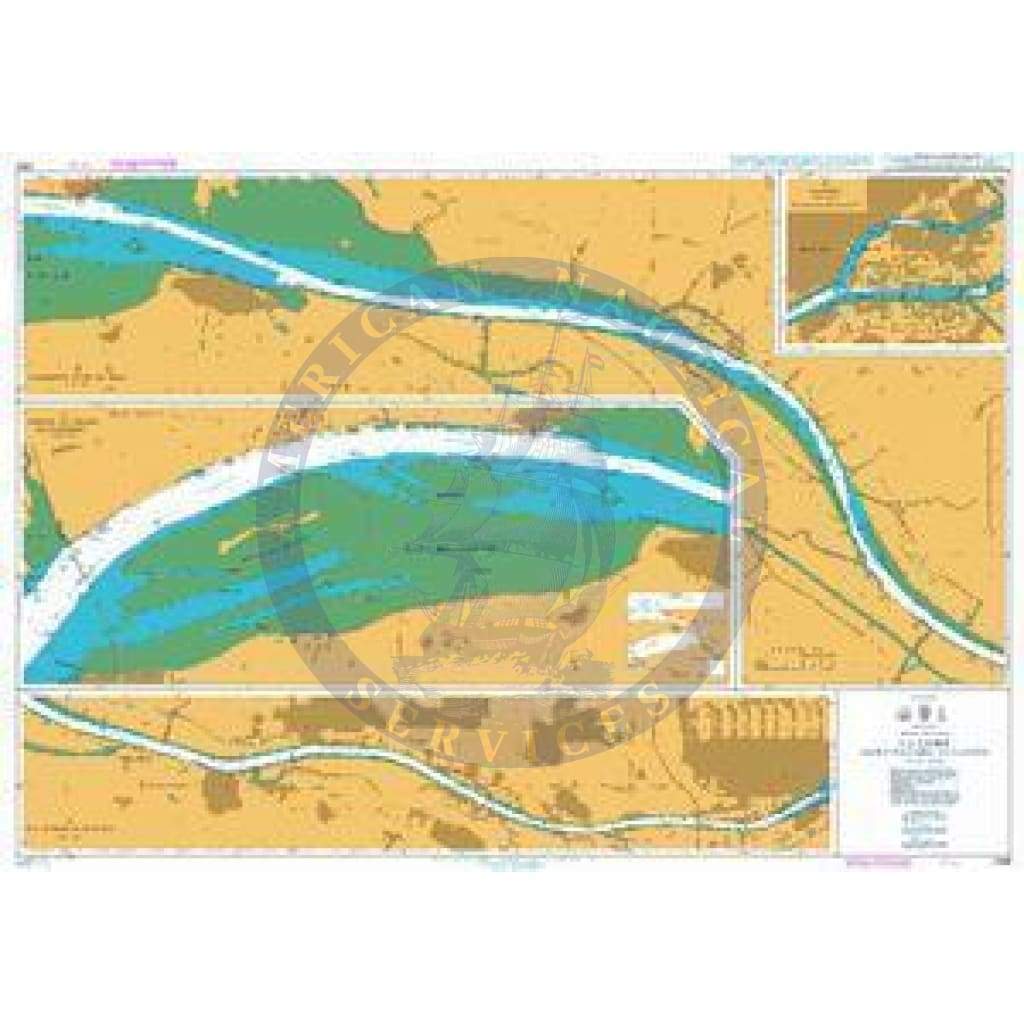British Admiralty Nautical Chart 2985: La Loire Saint Nazaire to Nantes