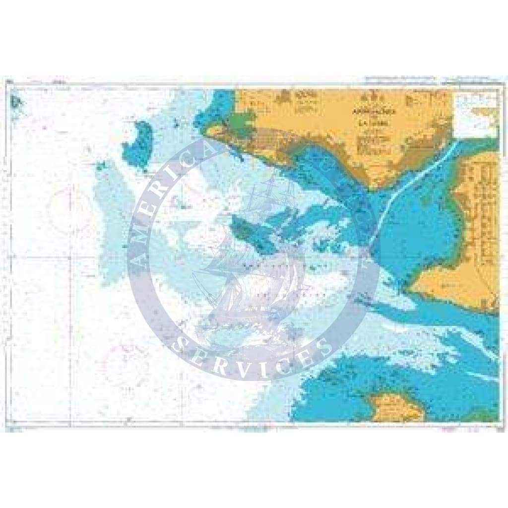 British Admiralty Nautical Chart 2986: Approaches to La Loire