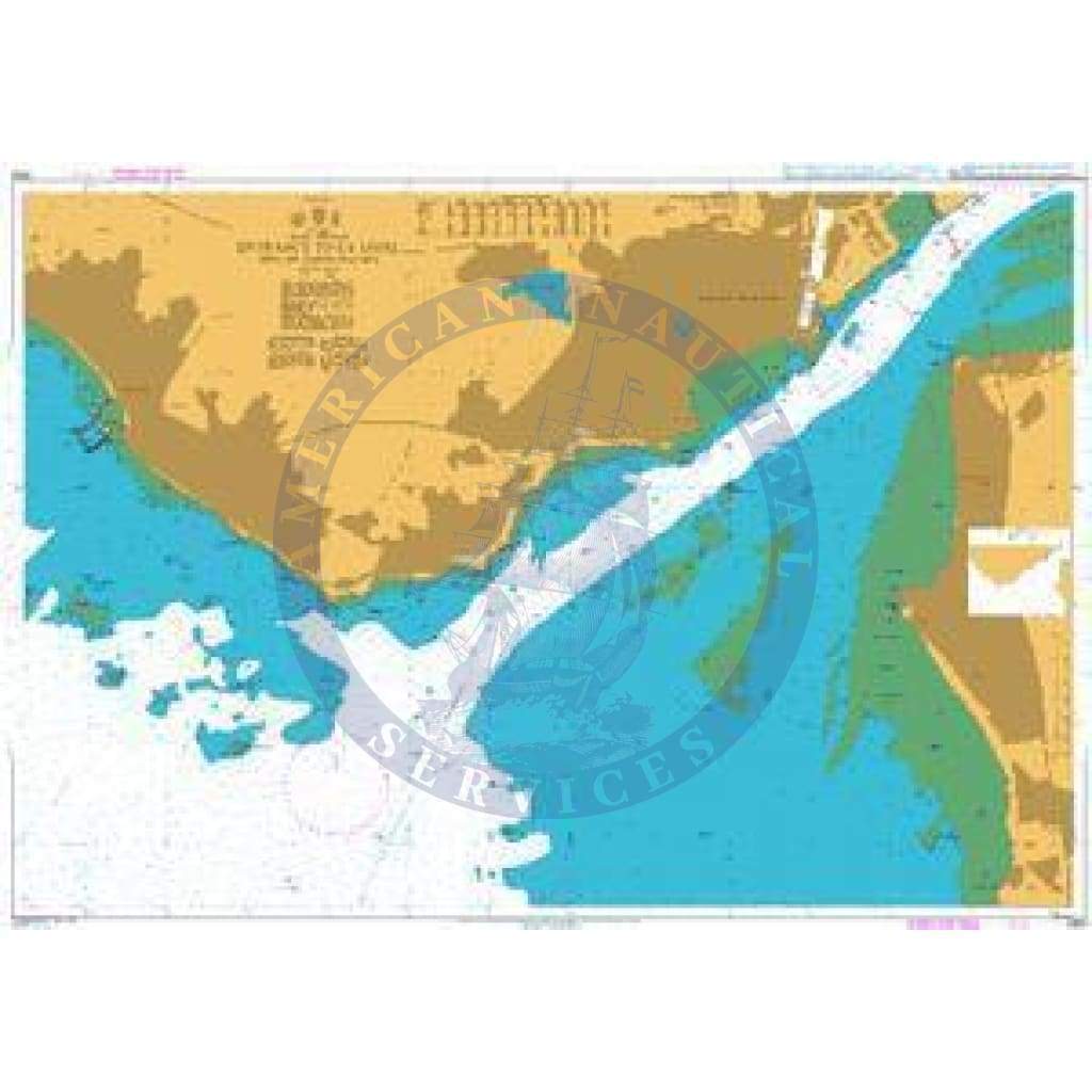 British Admiralty Nautical Chart 2989: Entrance to La Loire Port De Saint-Nazaire
