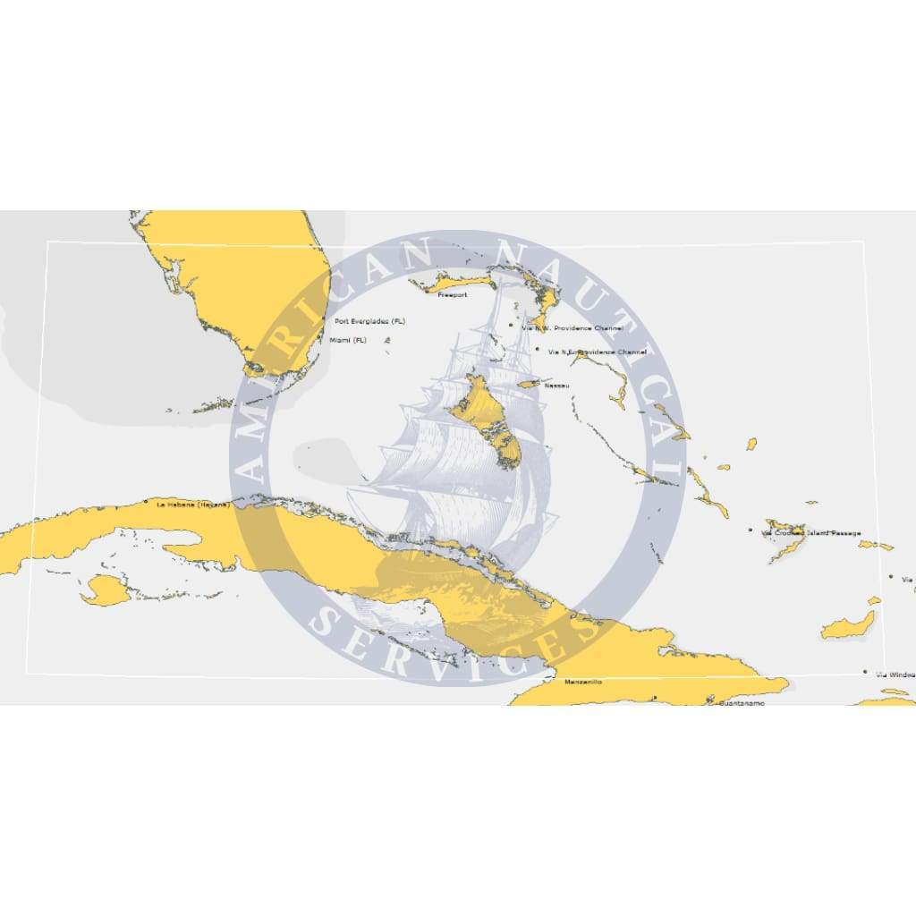 British Admiralty Nautical Chart 2996: Cuba to Bahama Islands Including Straits of Florida