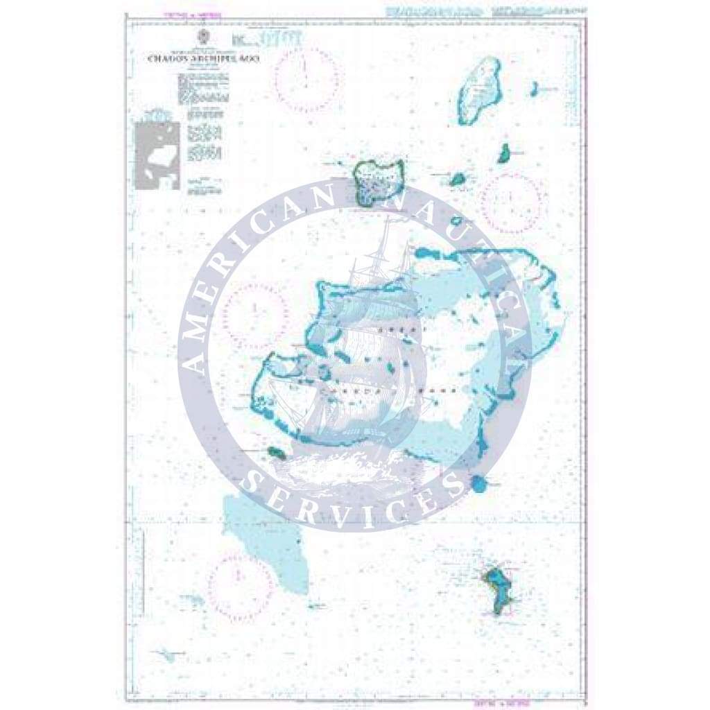 British Admiralty Nautical Chart 3: Indian Ocean, British Indian Ocean Territory, Chagos Archipelago