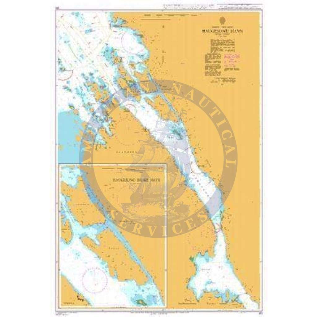British Admiralty Nautical Chart 301: Norway - West Coast, Haugesund Havn. Haugesund Indre Havn
