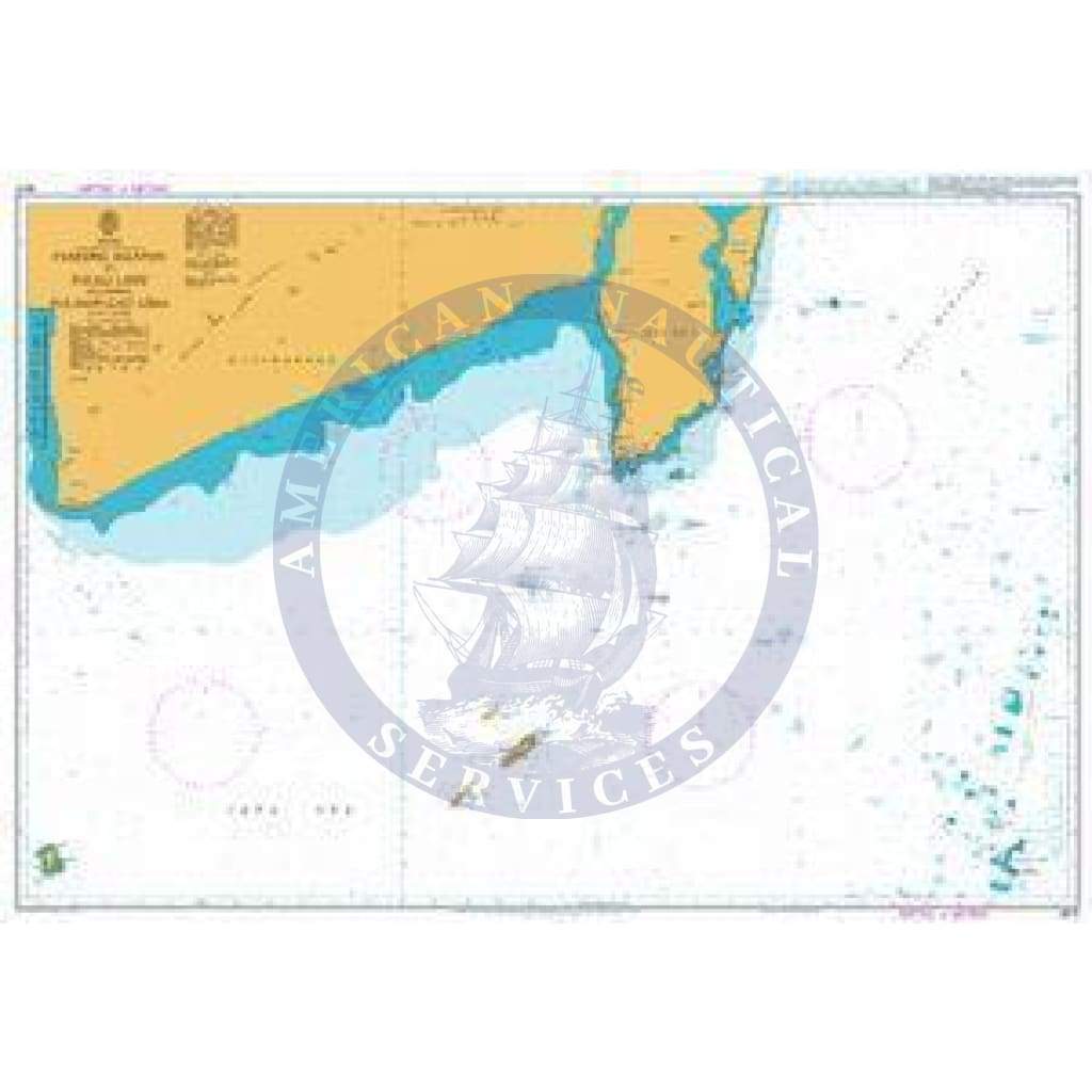 British Admiralty Nautical Chart  3017: Indonesia, Kalimantan – South Coast, Tanjung Selatan to Pulau Laut including Pulau-Pulau Lima