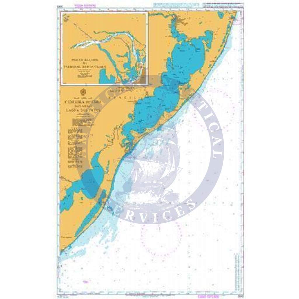 British Admiralty Nautical Chart 3063: Cidreira to Chui including Lagoa dos Patos