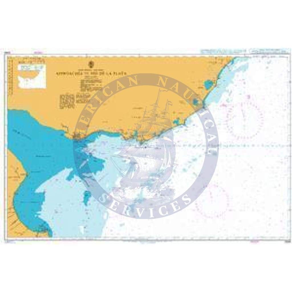 British Admiralty Nautical Chart 3064: Approaches to Rio de La Plata