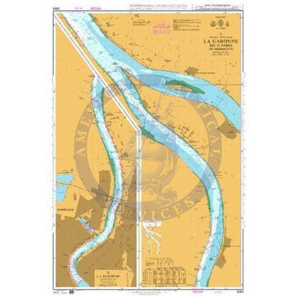 British Admiralty Nautical Chart 3069: France - West Coast