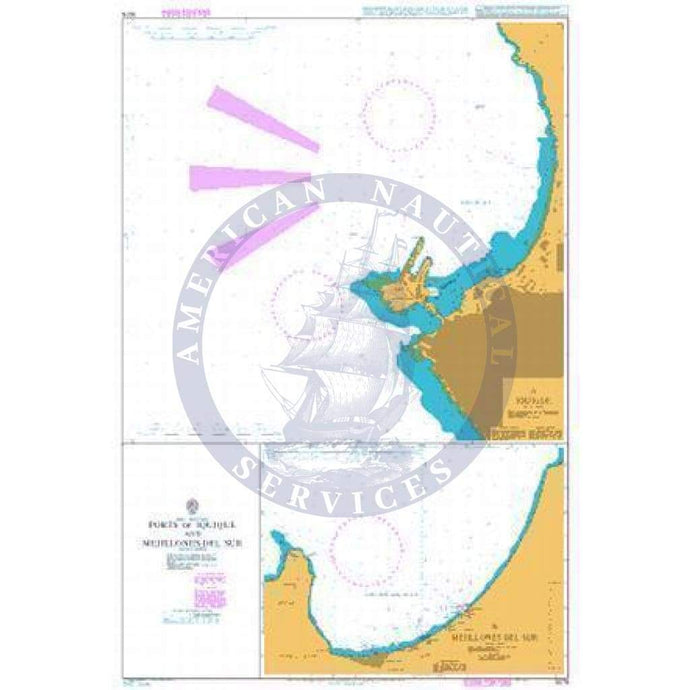 British Admiralty Nautical Chart 3076: Ports of Iquique and Mejillones del Sur