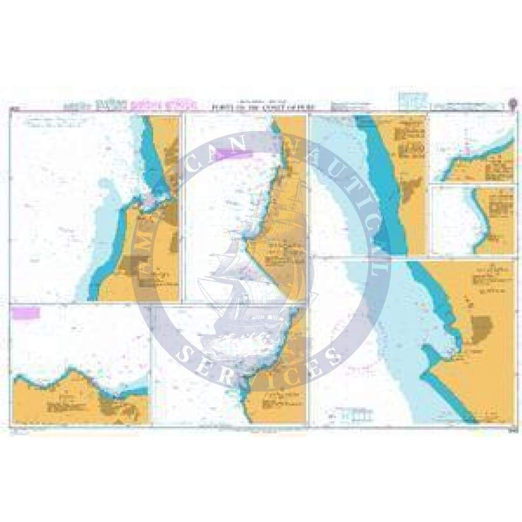 British Admiralty Nautical Chart 3089: Ports on the Coast of Peru