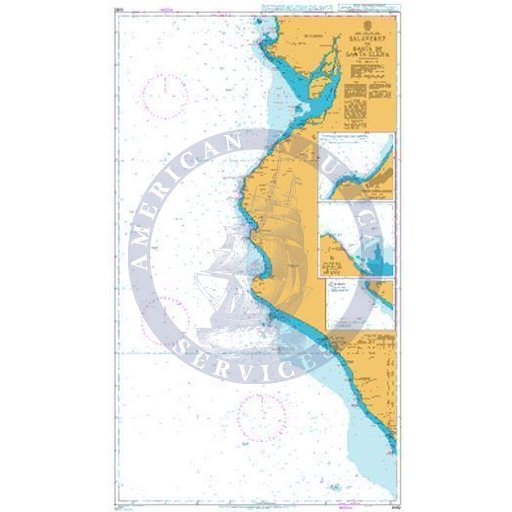 British Admiralty Nautical Chart  3092: Salaverry to Bahia de Santa Elena
