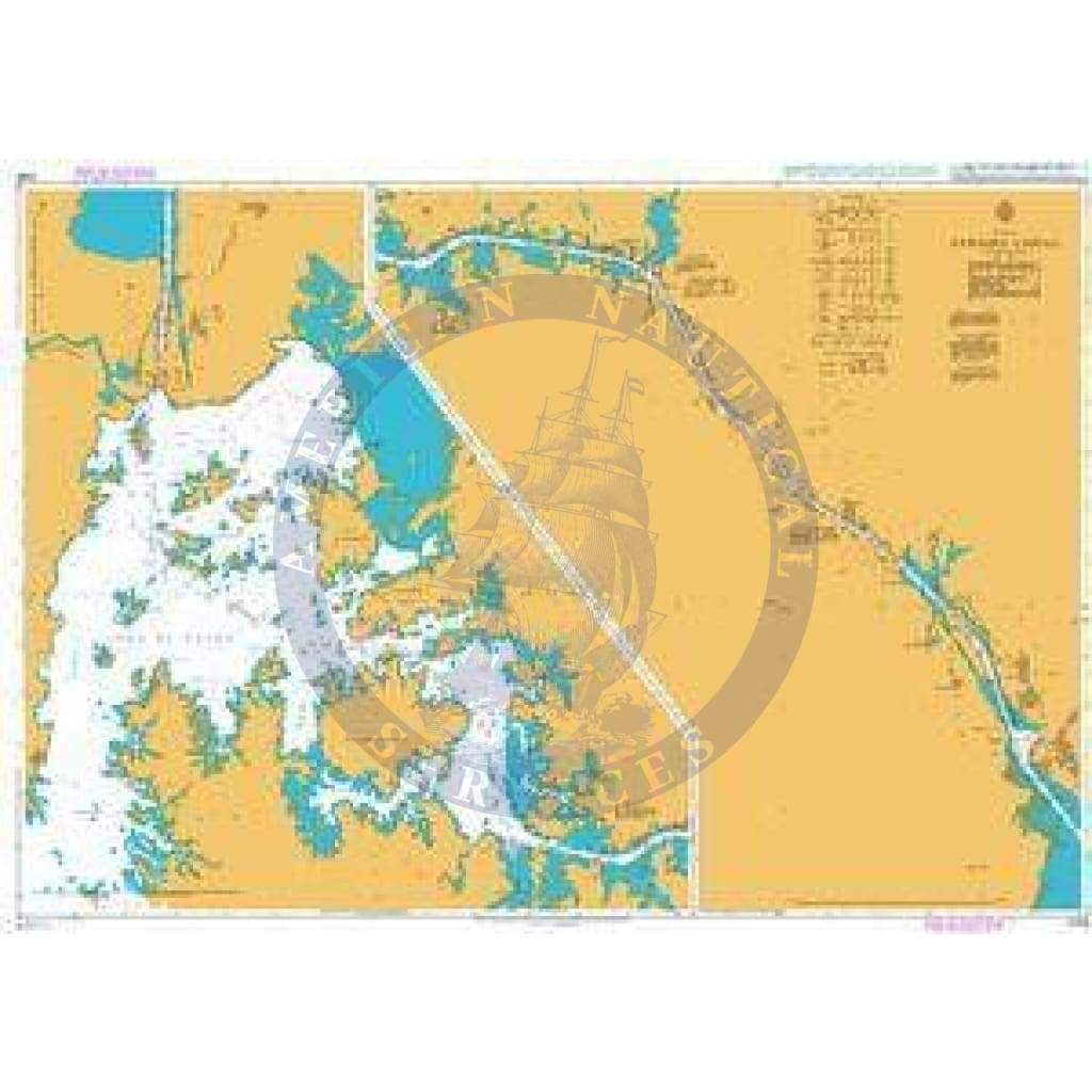 British Admiralty Nautical Chart 3098: Panama, Panama Canal