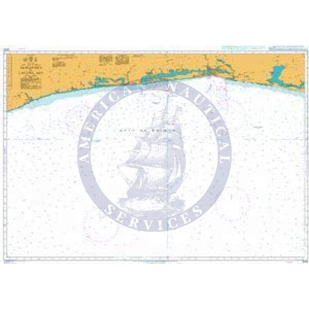 British Admiralty Nautical Chart 3100: Sassandra to Lagune Aby