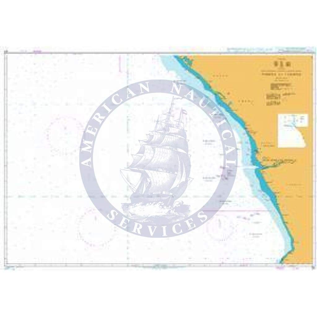 British Admiralty Nautical Chart 311: Gamba to Luanda