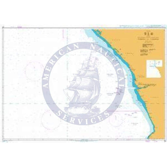 British Admiralty Nautical Chart 311: Gamba to Luanda
