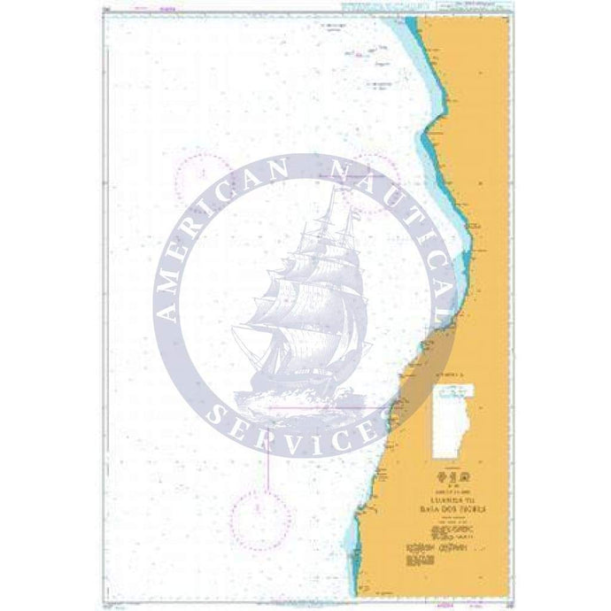 British Admiralty Nautical Chart 312: Luanda to Baia dos Tigres