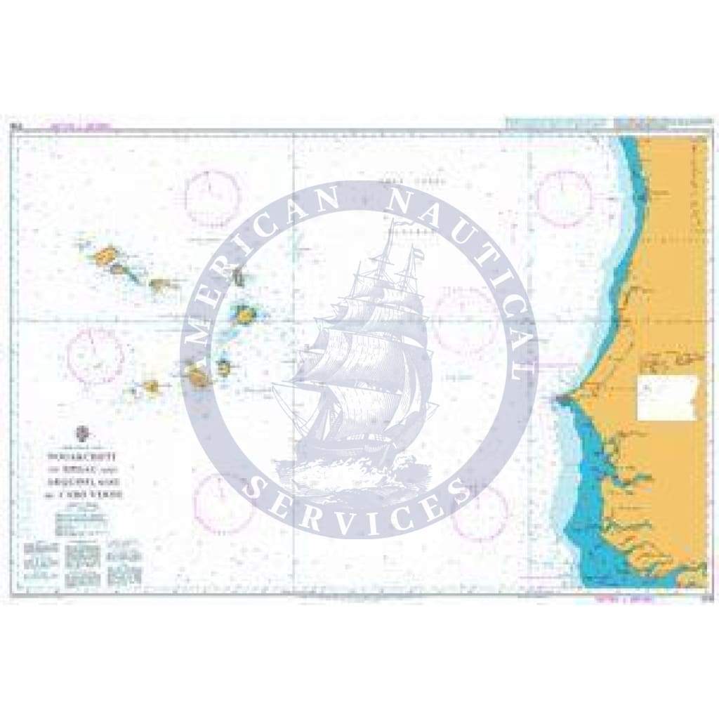 British Admiralty Nautical Chart 3135: Nouakchott to Bissau and Arquipelago De Cabo Verde