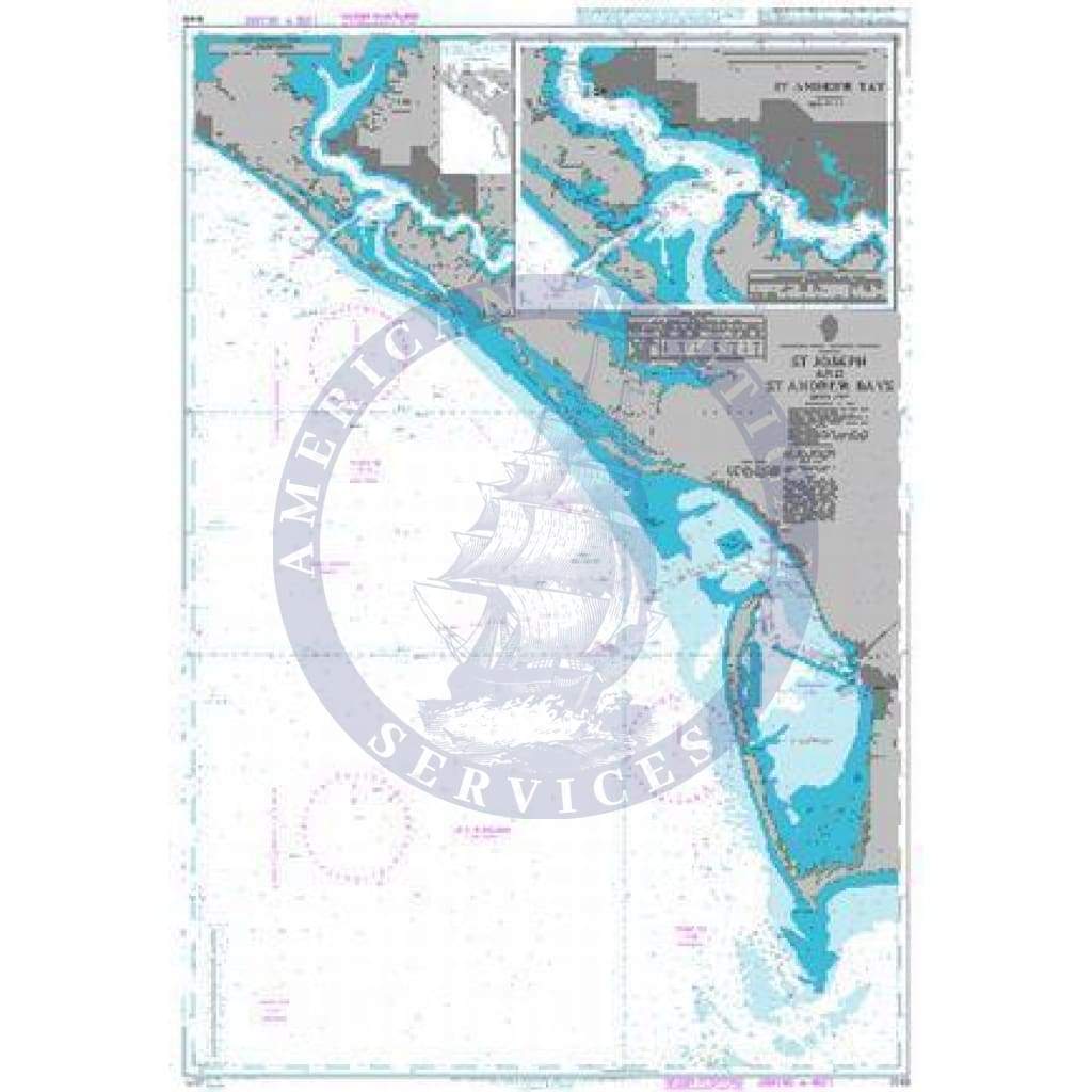 British Admiralty Nautical Chart  3148: United States - Gulf of Mexico, Florida, St Joseph and St Andrew Bays