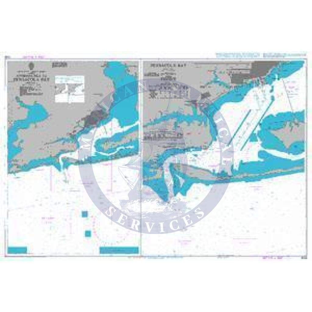 British Admiralty Nautical Chart 3149: Approaches to Pensacola Bay