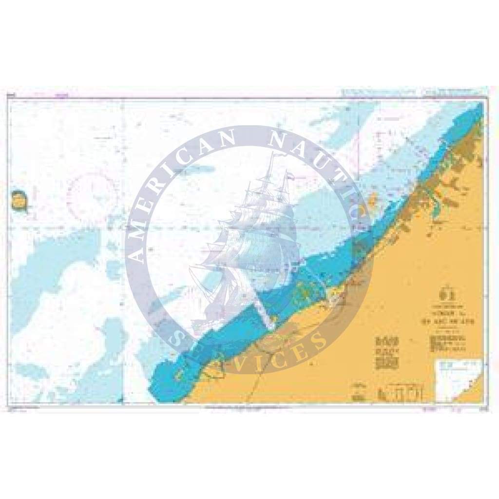 British Admiralty Nautical Chart 3176: United Arab Emirates and Iran, Jazīrat Al Hamra’ to Dubai (Dubayy) and Jazīreh - Ye Sirrī