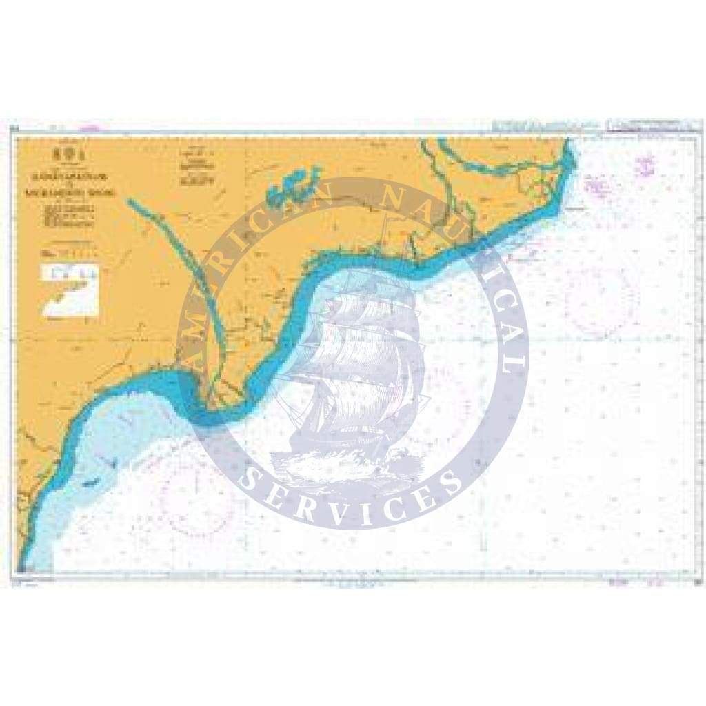 British Admiralty Nautical Chart 318: Ramayapatnam to Sacramento Shoal