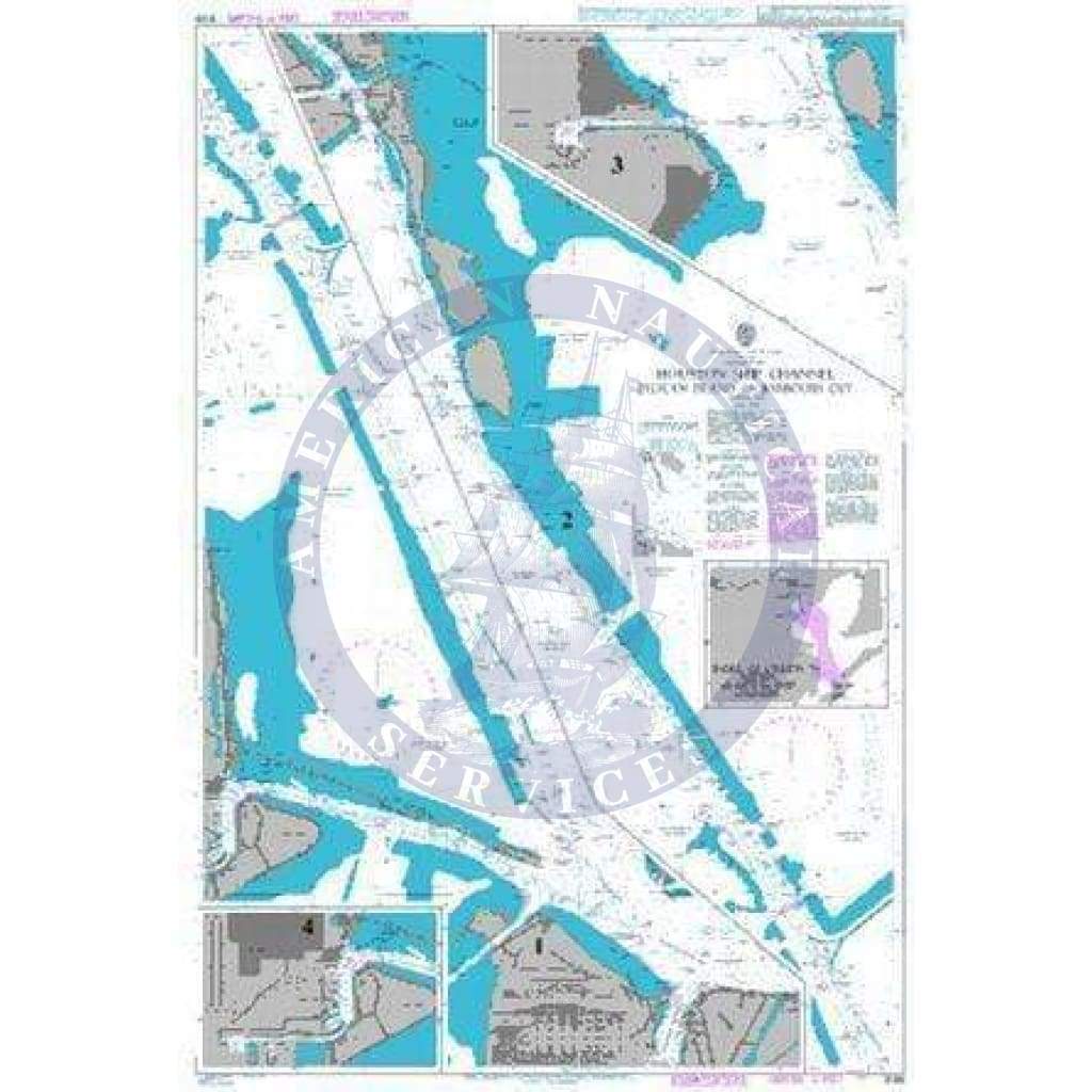 British Admiralty Nautical Chart 3186: Houston Ship Channel Pelican Island to Barbours Cut