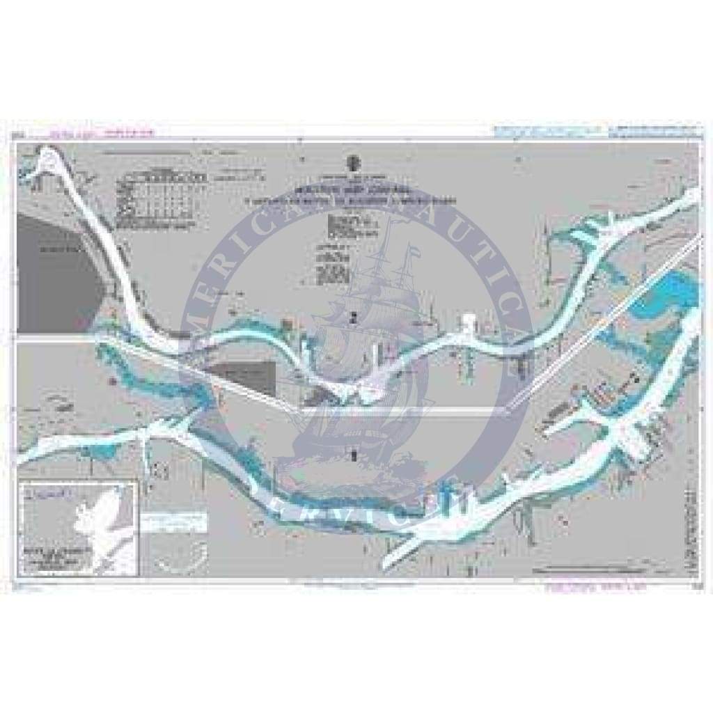 British Admiralty Nautical Chart 3188: Houston Ship Channel Carpenters Bayou to Houston Turning Basin