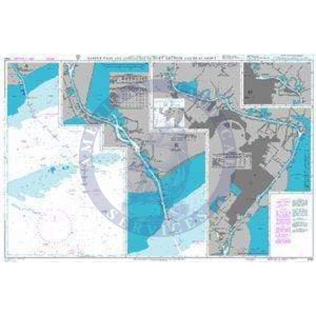 British Admiralty Nautical Chart 3192: United States - Gulf of Mexico - Louisiana - Texas, Sabine Pass and Approaches to Port Arthur and Beaumont