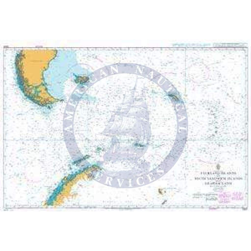 British Admiralty Nautical Chart 3200: Falkland Islands to South Sandwich Islands and Graham Land
