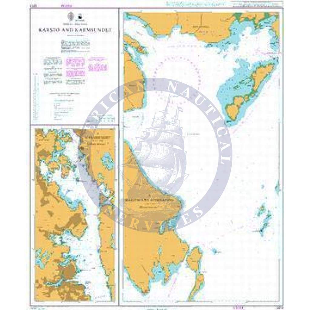 British Admiralty Nautical Chart 3212: Norway - West Coast, Kårstø and Karmsundet