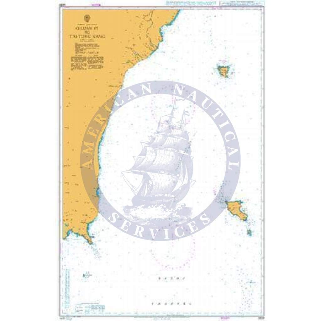 British Admiralty Nautical Chart 3233: O-Luan Pi to T'ai-Tung Kang