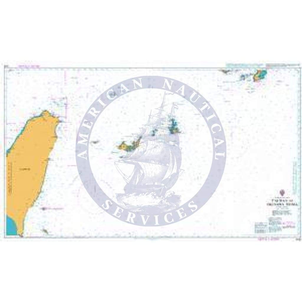 British Admiralty Nautical Chart 3236: Taiwan to Okinawa Shima