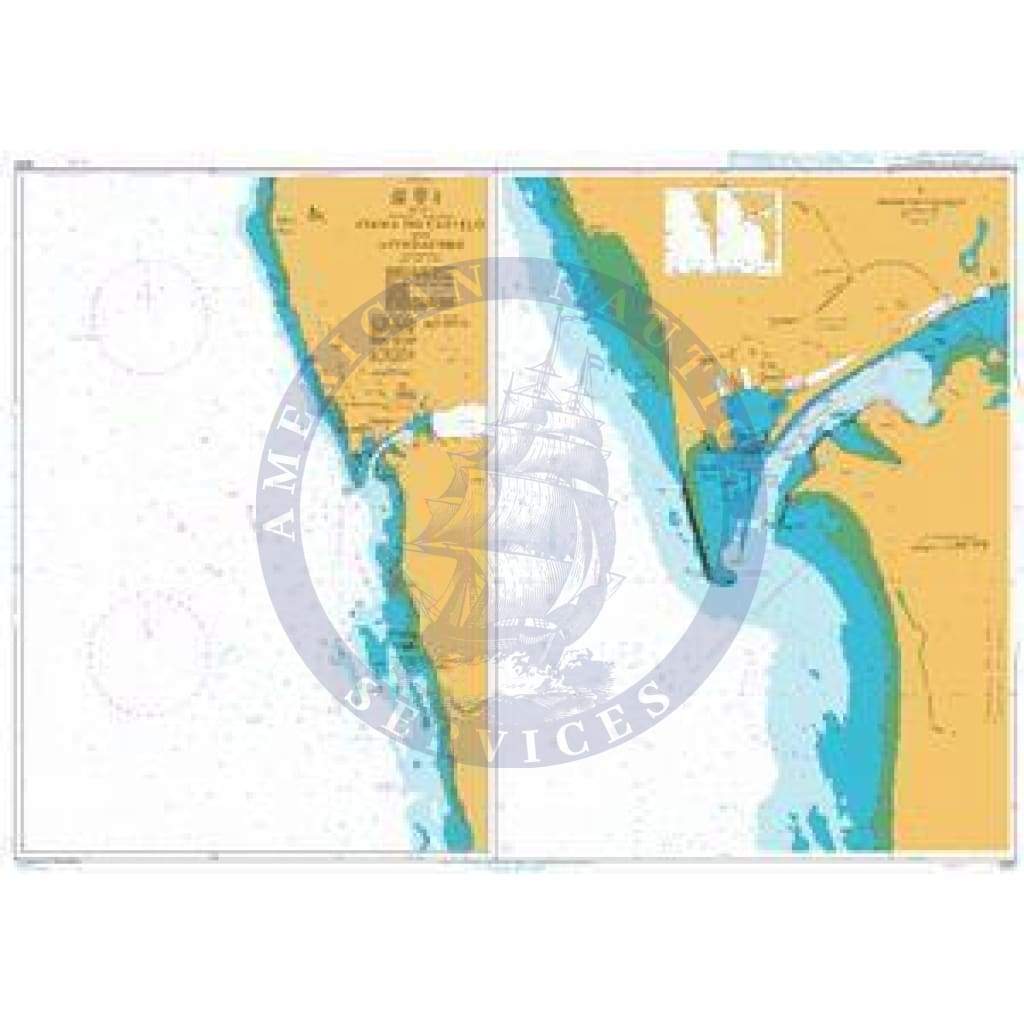 British Admiralty Nautical Chart 3257: Portugal – West Coast, Viana do Castelo and Approaches. Viana do Castelo