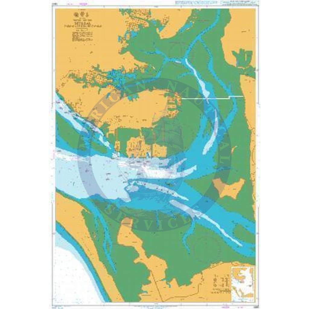 British Admiralty Nautical Chart 3260: Setubal Carraca to Ilha do Cavalo