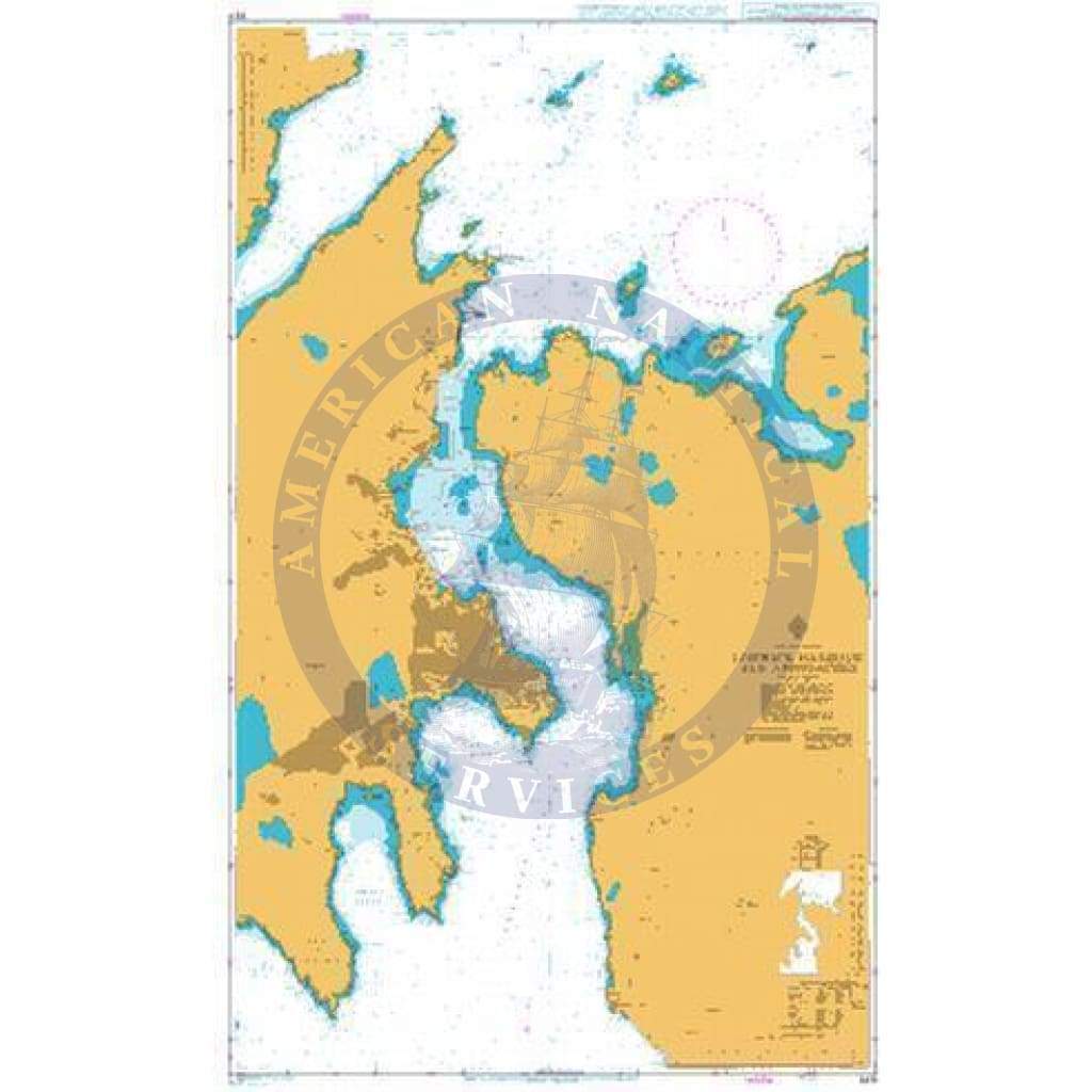 British Admiralty Nautical Chart  3271: Shetland Islands, Approaches to Lerwick Harbour