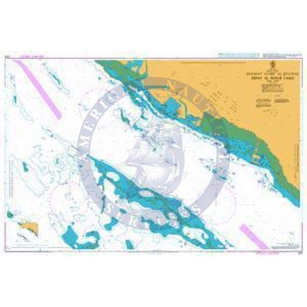 British Admiralty Nautical Chart 328: Red Sea, Saudi Arabia, Madinat Yanbu` as Sina`iyah, Mina' al Malik Fahd