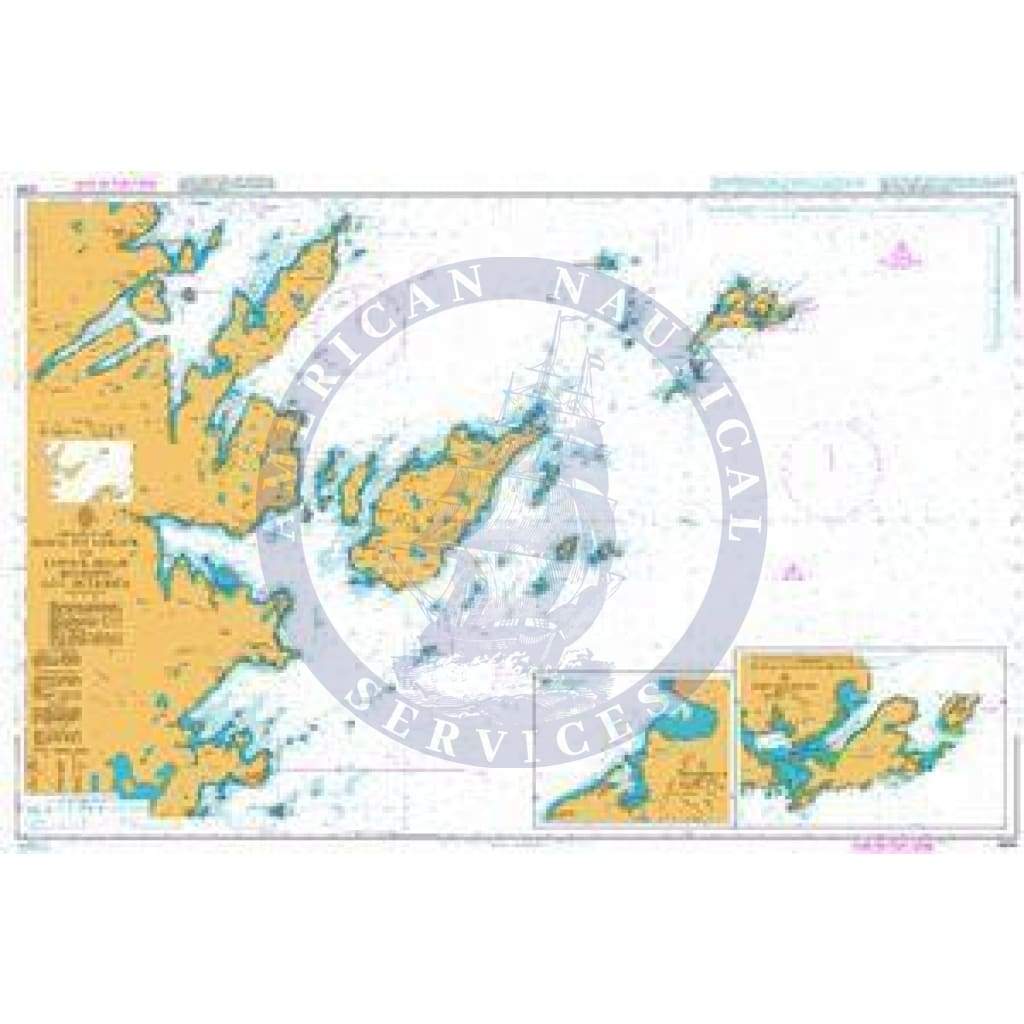 British Admiralty Nautical Chart 3284: Moul of Eswick to Lunna Holm including Out Skerries