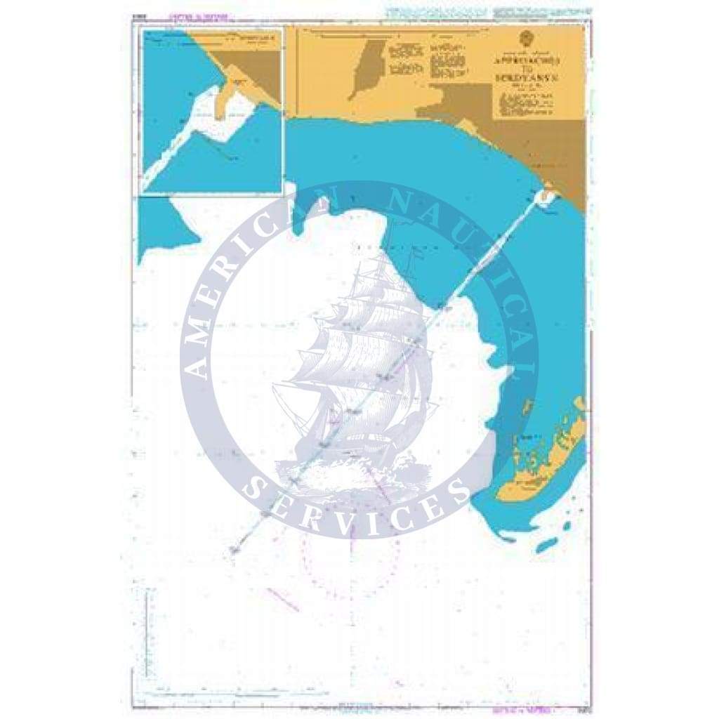 British Admiralty Nautical Chart 3302: Approaches to Berdyans'k