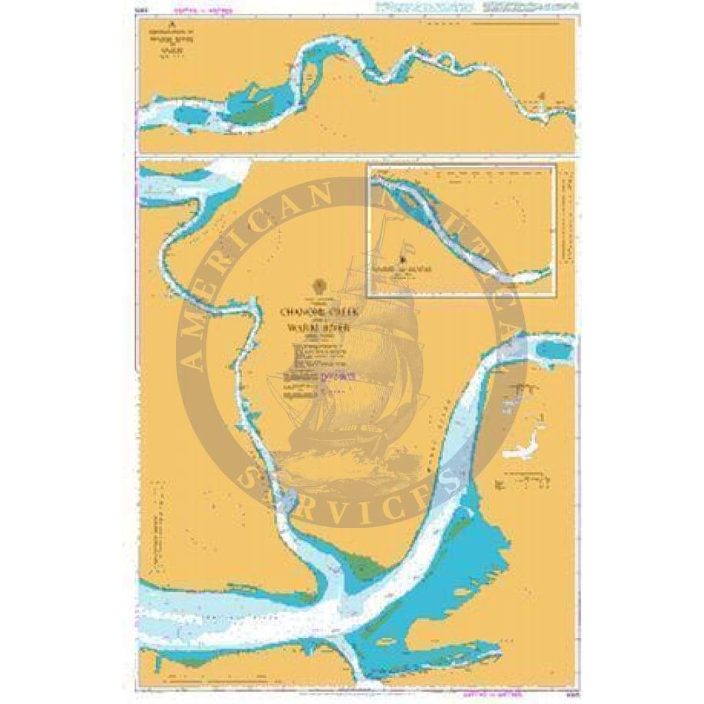 British Admiralty Nautical Chart  3305: Chanomi Creek and Warri River