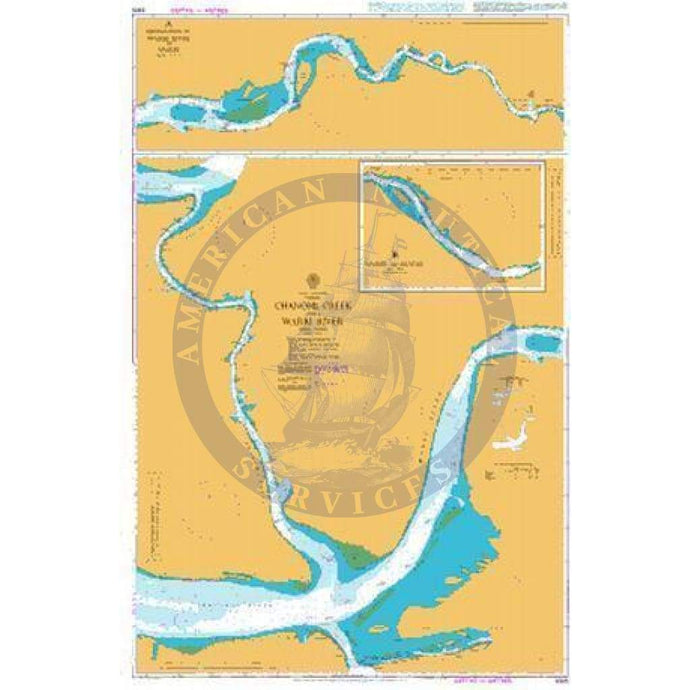 British Admiralty Nautical Chart  3305: Chanomi Creek and Warri River