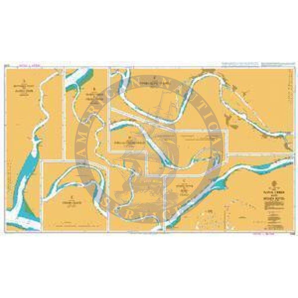 British Admiralty Nautical Chart 3306: Nana Creek and Benin River