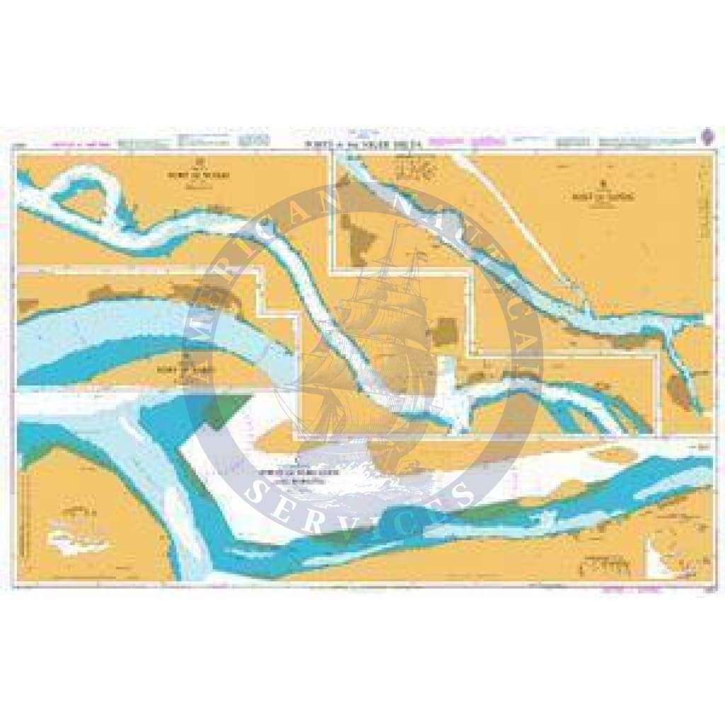 British Admiralty Nautical Chart 3307: Ports in the Niger Delta
