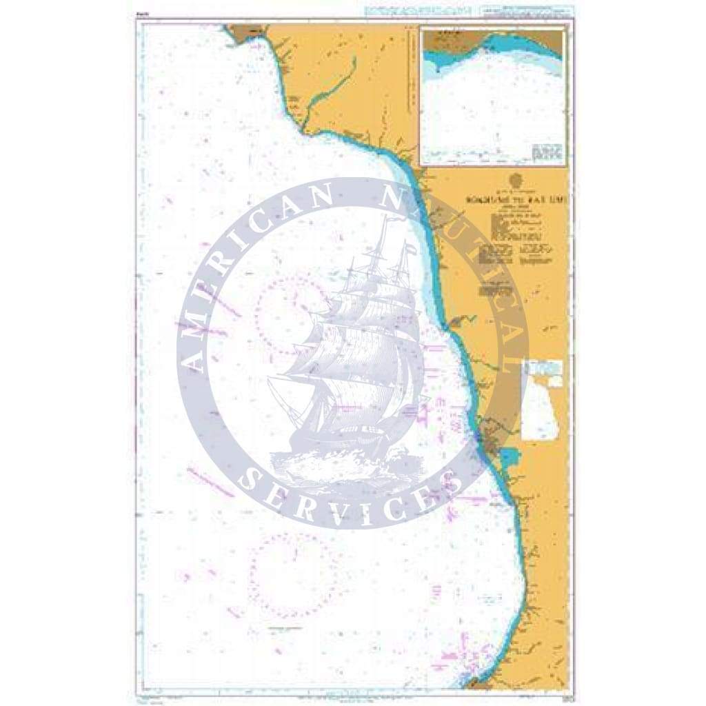 British Admiralty Nautical Chart 3313: Black Sea – Georgia, Sokhumi to Bat´umi. Sokhumi