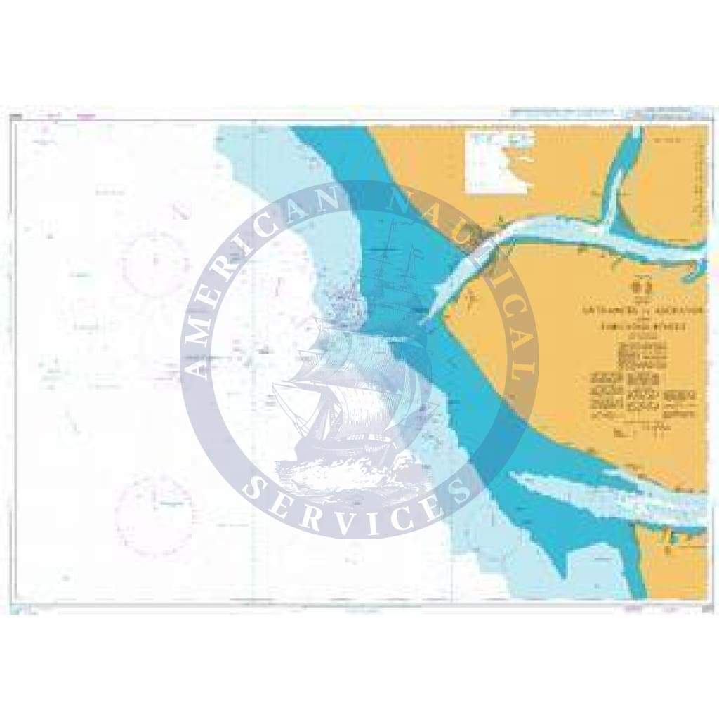 British Admiralty Nautical Chart 3321: Nigeria - Entrances to Escravos and Forcados Rivers
