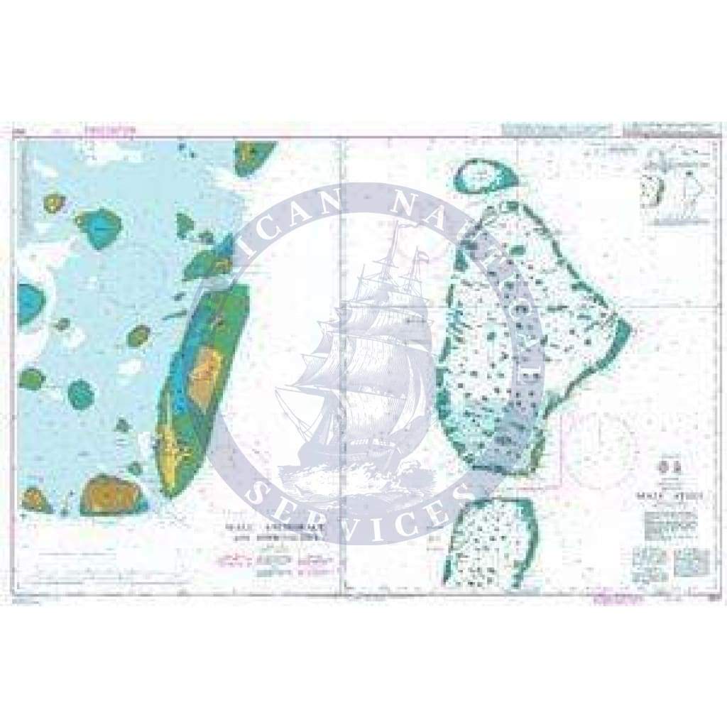 British Admiralty Nautical Chart 3323: Indian Ocean, Maldives, Male´ Atoll. Male´ Anchorage and Approaches
